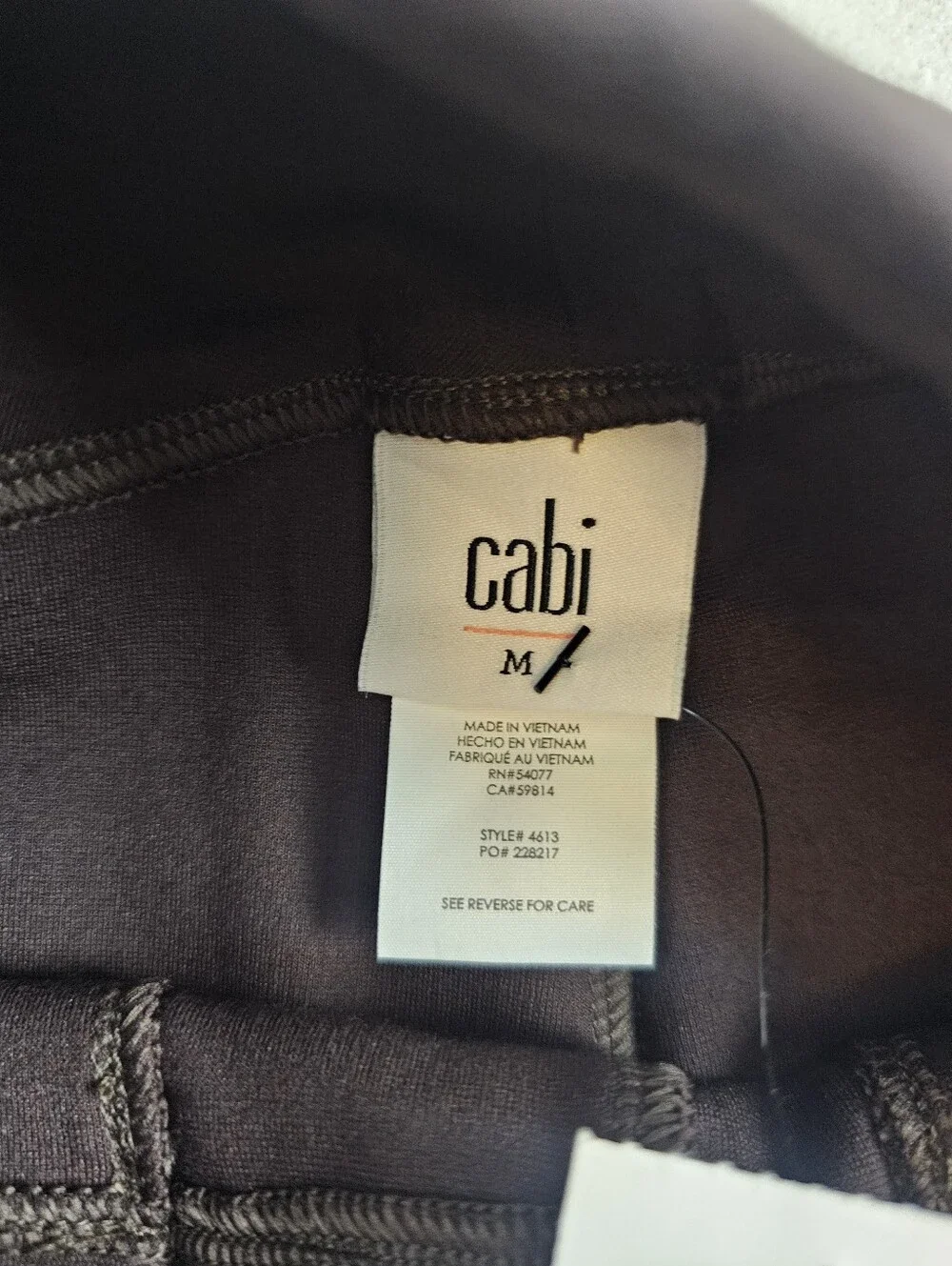 CAbi Zip Leggings Womens Medium in Dark Chocolate Stretchy